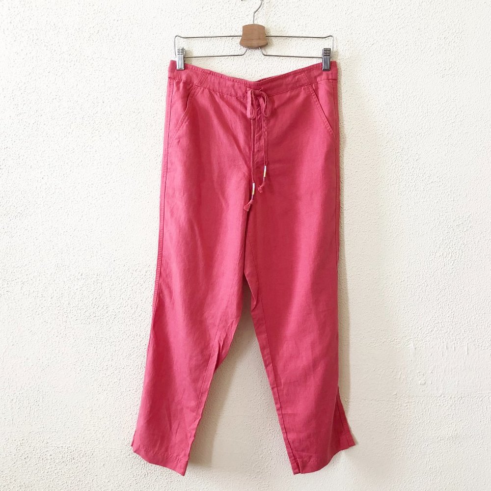 J. Crew New Seaside Pants Linen Blend, Pink, Size S